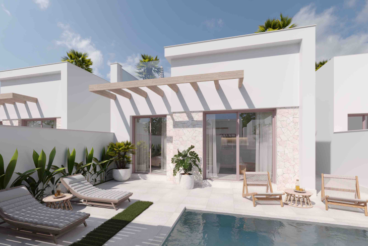Bungalow moderne avec piscine avec 2 ou 3 chambres