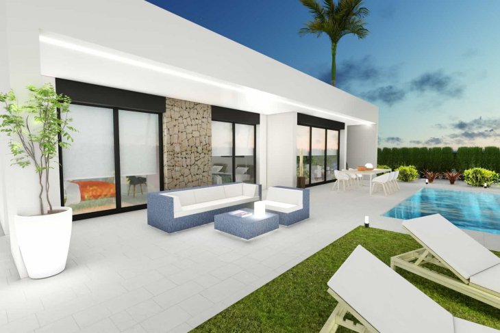 Moderne 2 slpk bungalow met zwembad in Calasparra Murcia
