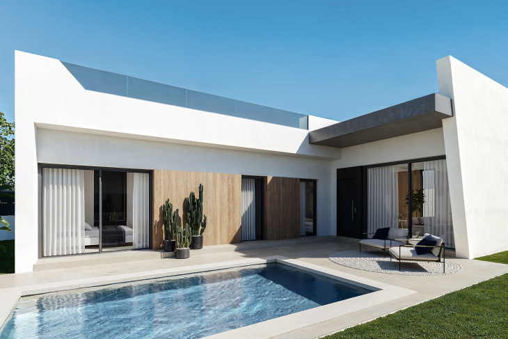 Moderne gelijkvloerse villa in San Miguel de Salinas