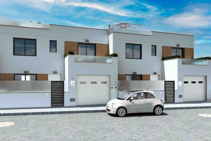 Moderne schakelwoningen aan de Costa calida