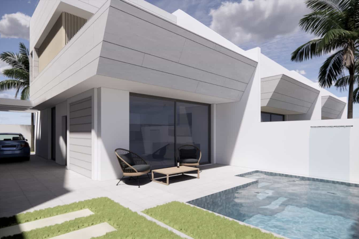 Moderne villa op 600m van het strand Santiago de la Ribera