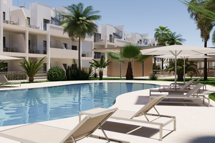 Luxury resort with 2 or 3 bedroom apartments near Torre Pacheco