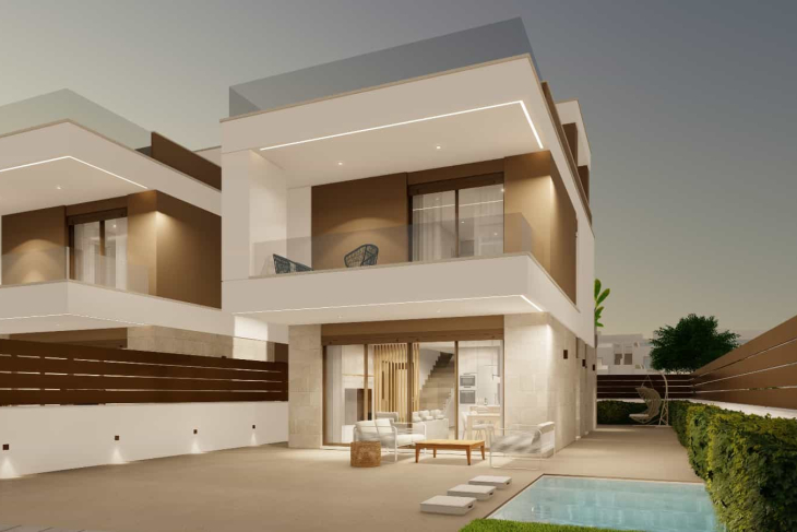 Modern villa with pool in Pilar de la Horadada