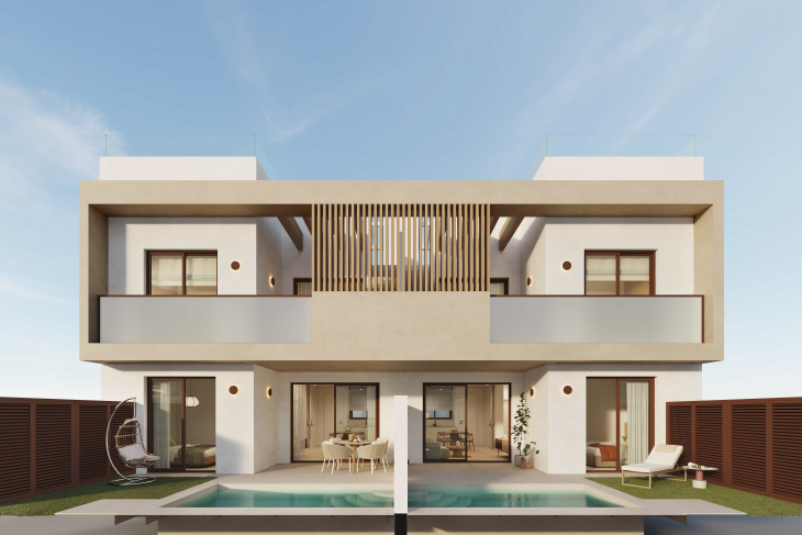 Small project of 4 apartments with private pool